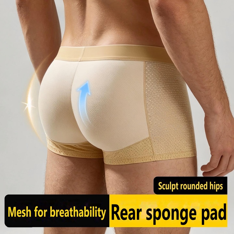Trunk Breathable Men - Heren gevoerde boxershorts, sexy billenverhogende onderbroek,