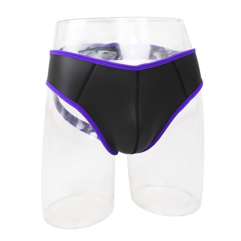 Pouch Boxer Pouch - Sexy herenonderbroek van PU-leer, driehoekig model,