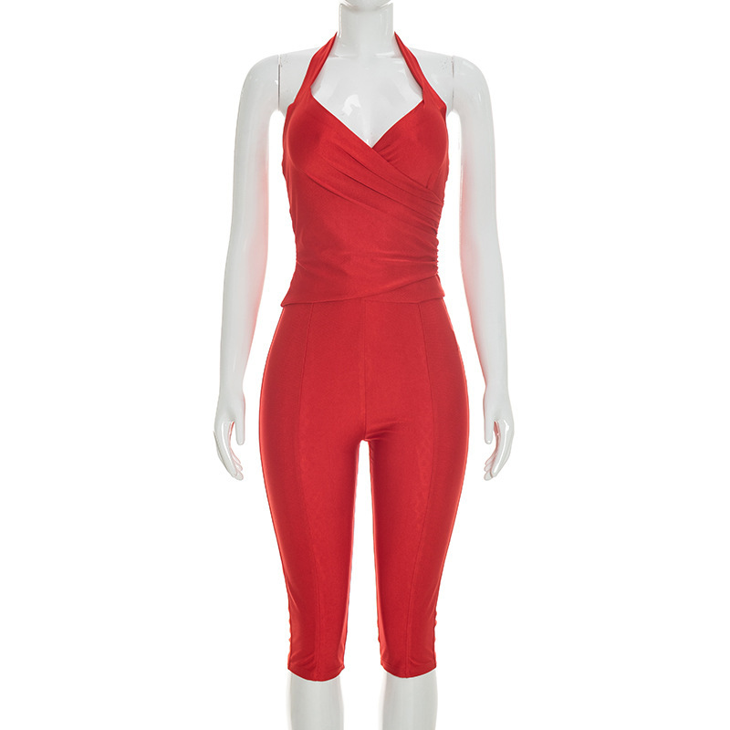 Slank 2-delig dames set: effen - Suspender Tank Top recensie en prijs
