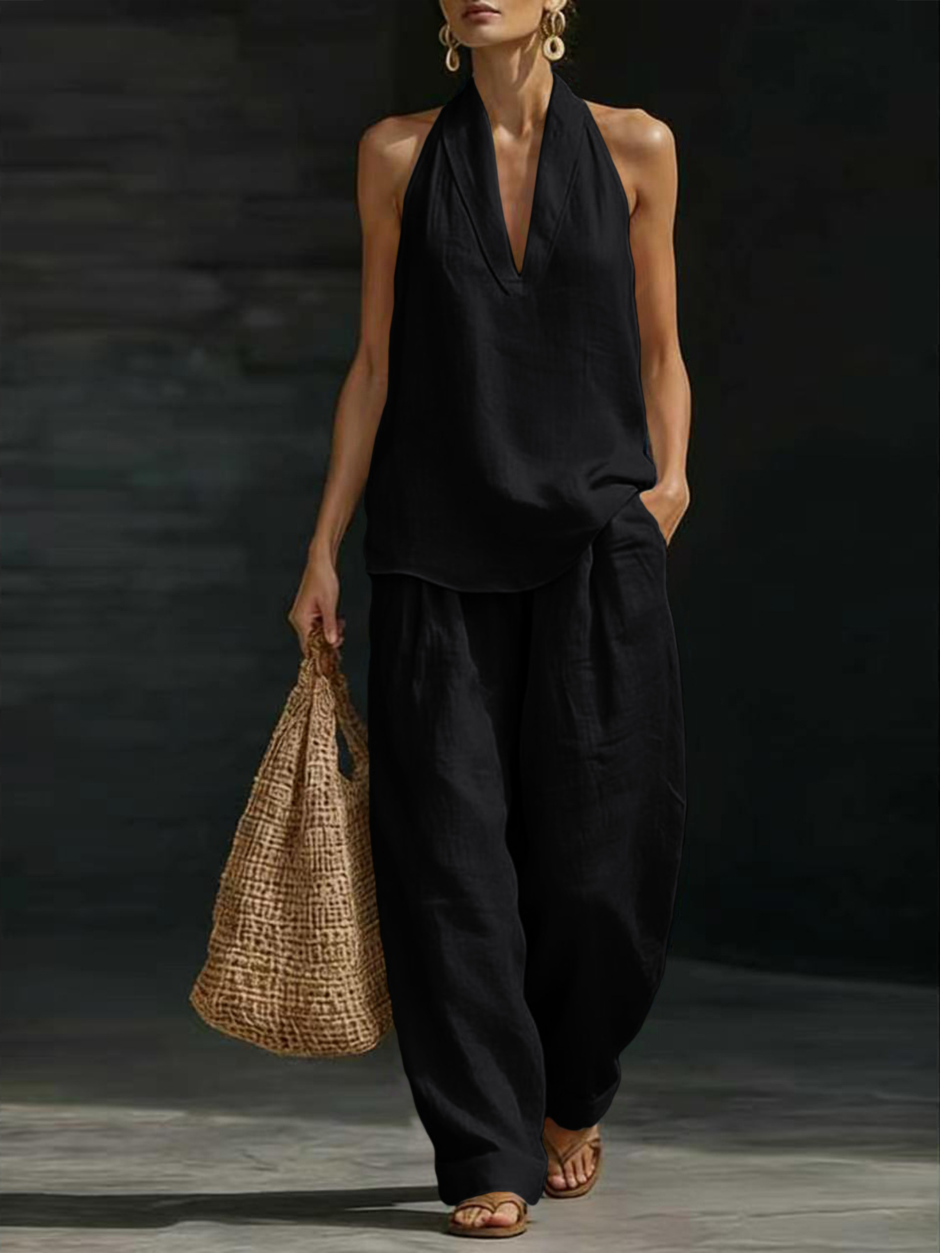 Linen dames outfit, 2-delig, h - Suspender Tank Top recensie en prijs